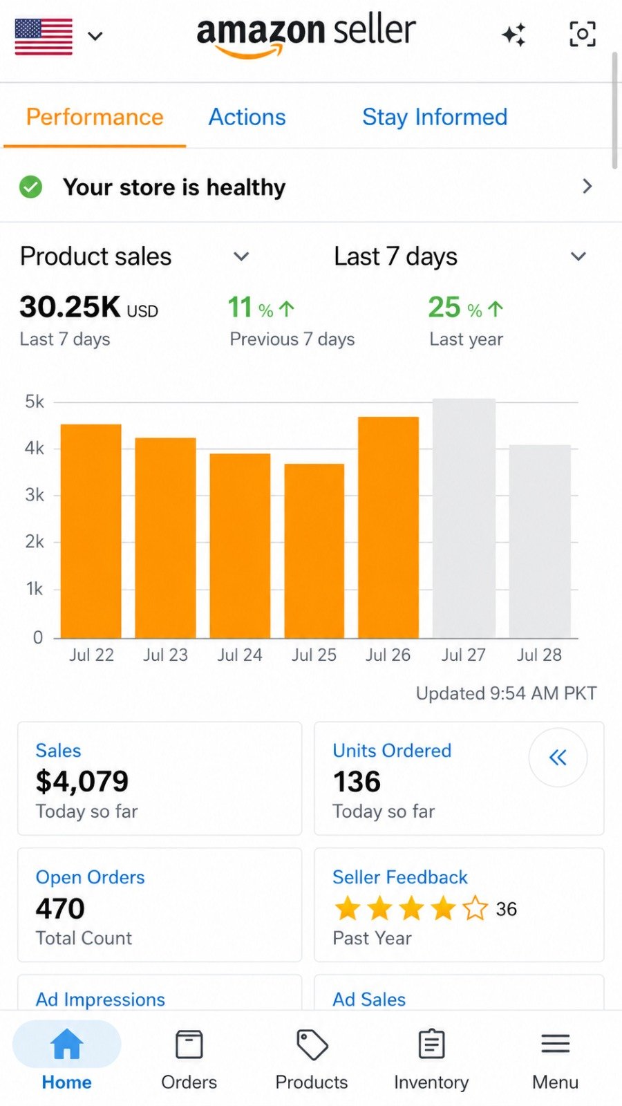 Client Amazon Seller dashboard screenshot 7