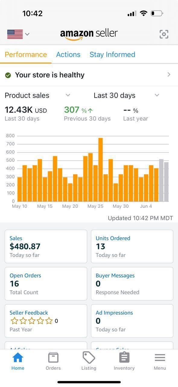 Client Amazon Seller dashboard screenshot 9